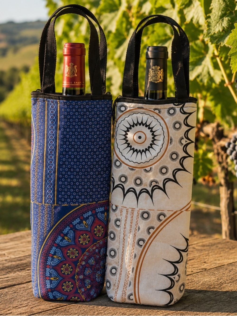 Quilted Wine Bags New set of 2